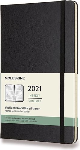 Moleskine Diář 2021 - tvrdé desky černý A5 72 listů - obrázek 1