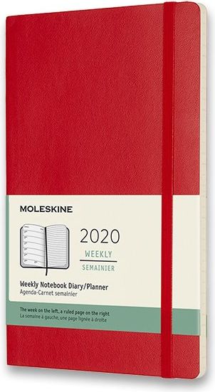Moleskine Diář 2020 - měkké desky červený týdenní A5 - obrázek 1