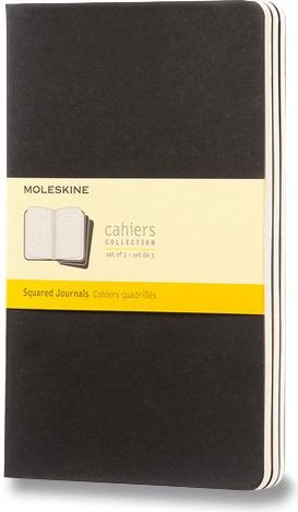 Moleskine Sešity Cahier - tvrdé desky černé A5, 40 listů  čtverečkovaný - obrázek 1