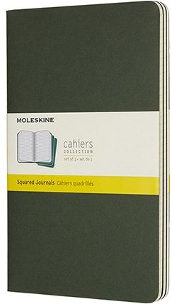 Moleskine Sešity Cahier - tvrdé desky tm. zelené A5, 40 listů  čtverečkovaný - obrázek 1