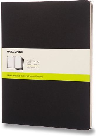 Moleskine Sešity Cahier - tvrdé desky černé 21,59 x 27,94 cm, 60 listů čistý - obrázek 1