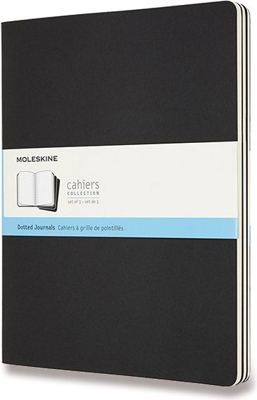 Moleskine Sešity Cahier černé 21,59 x 27,94 cm, 60 listů  tečkovaný - obrázek 1