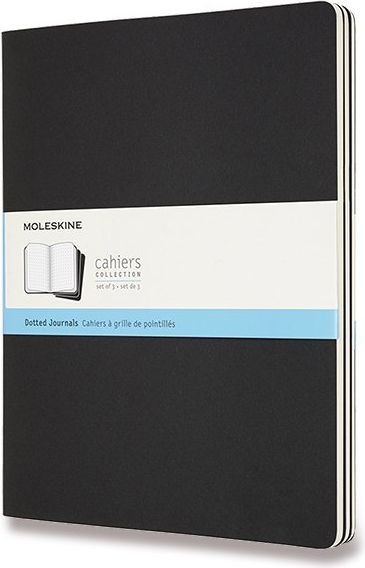 Moleskine Sešity Cahier černé 21,59 x 27,94 cm, 60 listů tečkovaný - obrázek 1