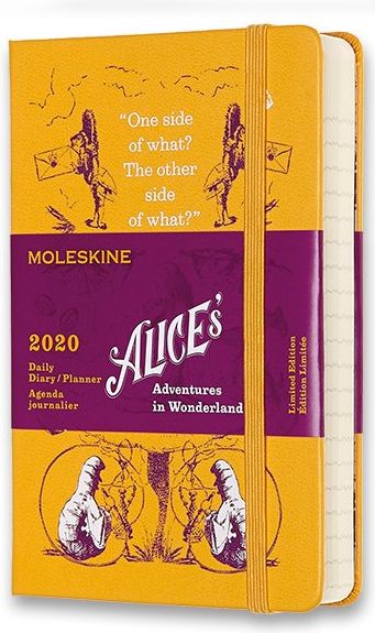 Moleskine Diář 2020 Alice In Wonderland, tvrdé desky S, denní, oranžový A6, 200 listů - obrázek 1