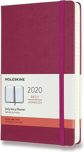 Moleskine Diář 2020 - tvrdé desky malinový denní A5 - obrázek 1