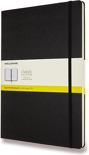 Moleskine Zápisník - tvrdé desky A4, čtverečkovaný, černý 21 x 29,7 cm, 96 listů - obrázek 1