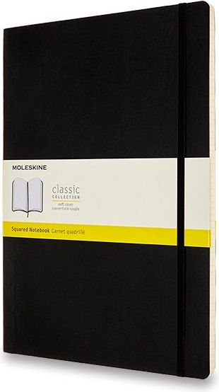 Moleskine Zápisník - měkké desky A4, čtverečkovaný, černý 21 x 29,7 cm, 96 listů - obrázek 1
