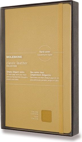 Moleskine Zápisník kožený - tvrdé desky L, linkovaný, žlutý A5, 88 listů - obrázek 1