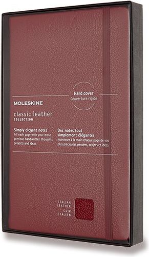 Moleskine Zápisník kožený - měkké desky L, linkovaný, červený A5, 88 listů - obrázek 1