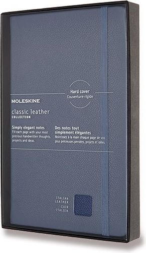 Moleskine Zápisník kožený - tvrdé desky L, linkovaný, modrý A5, 88 listů - obrázek 1