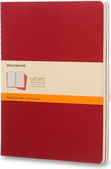 Moleskine Sešity Cahier červený B5, 60 listů linkovaný - obrázek 1