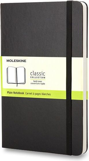 Moleskine Zápisník - tvrdé desky černý A5, 120 listů  čistý - obrázek 1