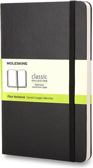 Moleskine Zápisník - tvrdé desky černý A5, 120 listů čistý - obrázek 1