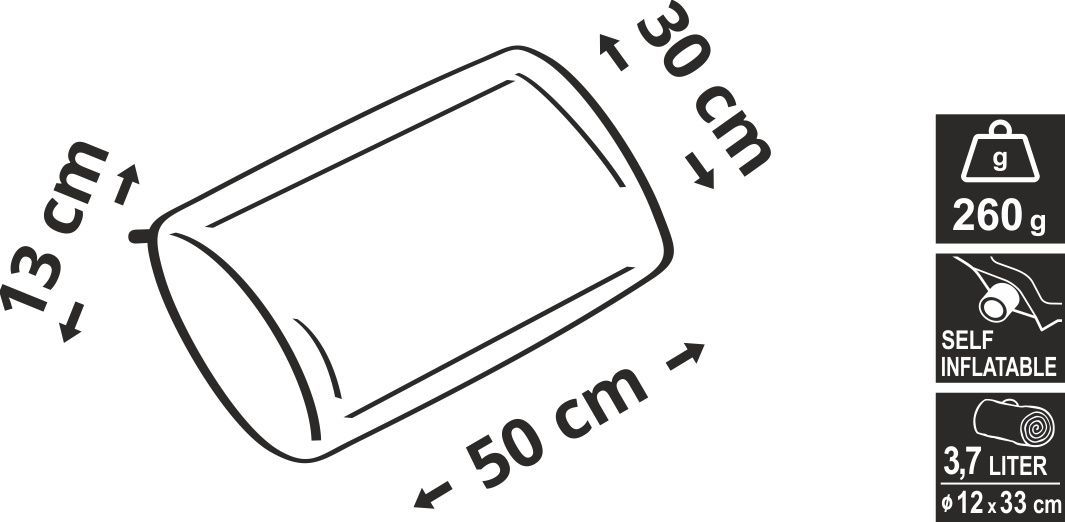 Cattara Polštář samonafukovací 50x30x13 - obrázek 2