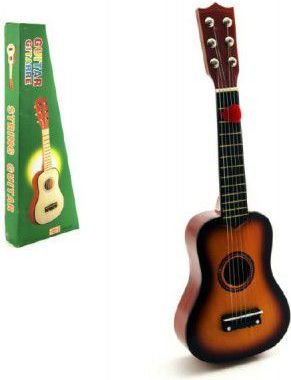 Kytara plast s motivem dřevo 53cm - obrázek 1