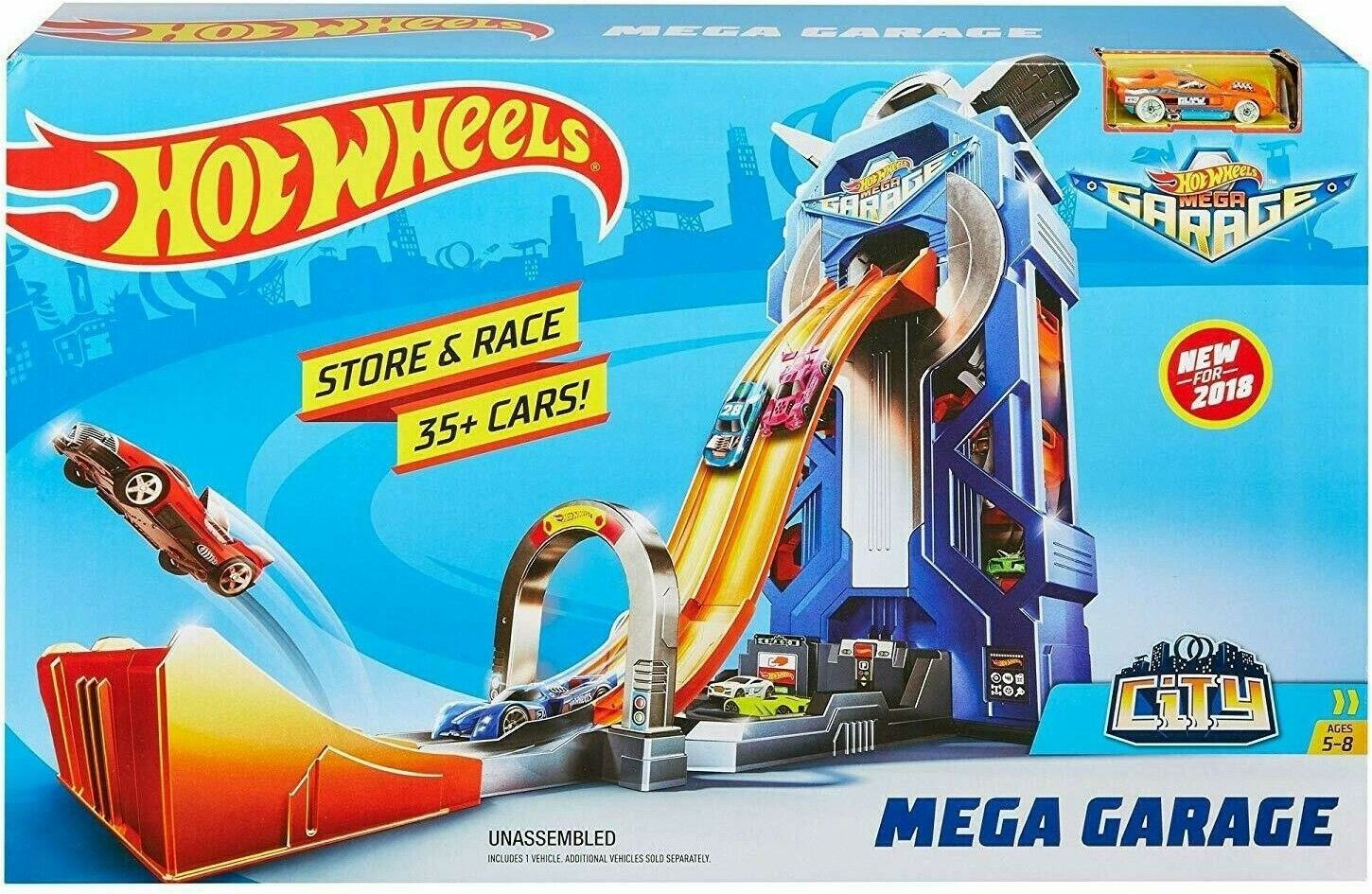 Hot Wheels city garáž se závodní dráhou - obrázek 1