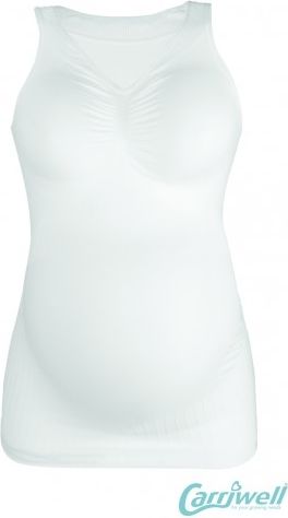 CARRIWELL Těhotenský bezešvý podpůrný top Bílý XL - obrázek 1
