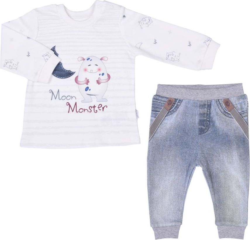 Set 2ks Kitikate Organic Utku Blue 9-12 měsíců - obrázek 1