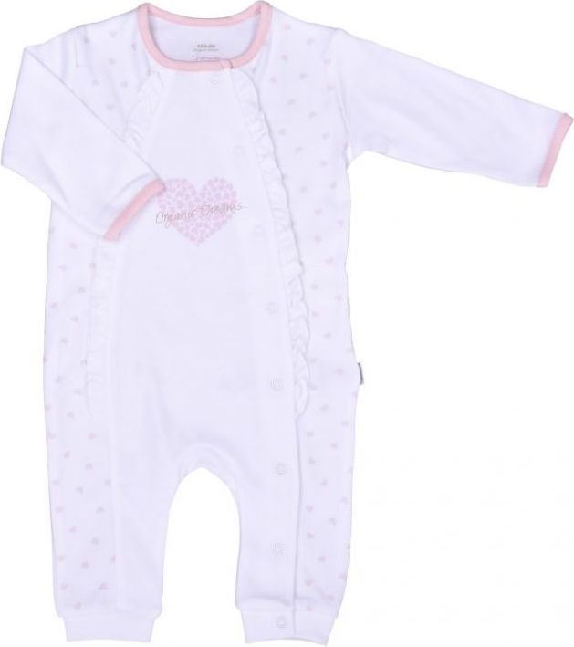 Overal Kitikate Dreams Heart White-Pink 68 - obrázek 1