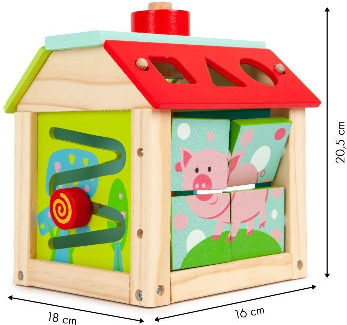 Eco Toys Edukační dřevěná kostka EcoToys Farma - obrázek 2