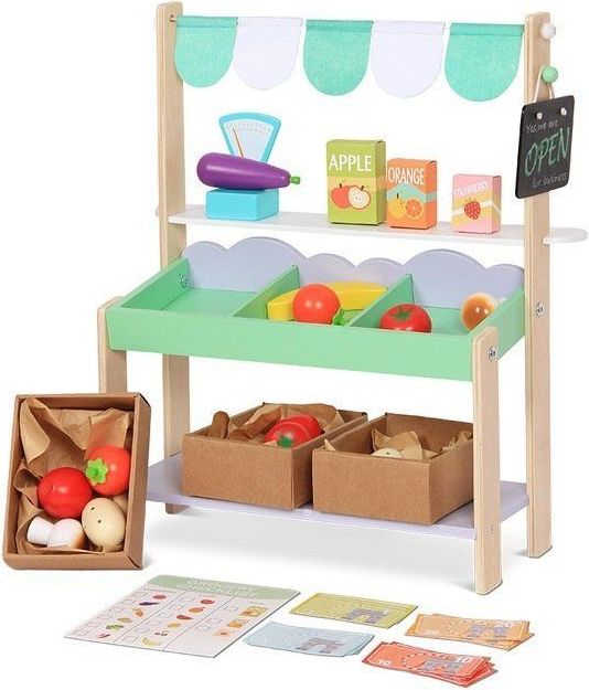 Eco Toys Prodejní stánek s ovocem a zeleninou EcoToys - obrázek 1