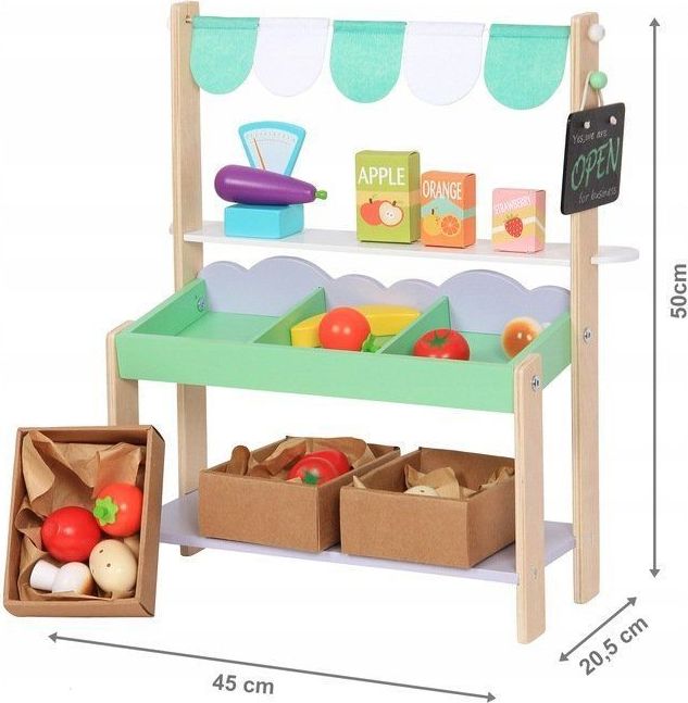 Eco Toys Prodejní stánek s ovocem a zeleninou EcoToys - obrázek 2