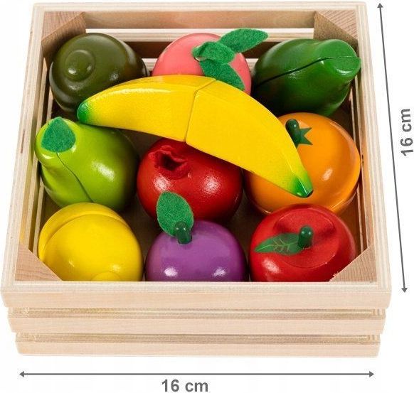 Eco Toys Dřevěné ovoce v bedýnce EcoToys - obrázek 1