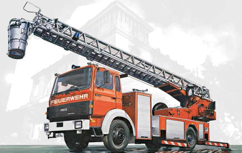 ITALERI Model Kit truck 3784 - Iveco Magirus DLK 26-12 Fire Ladder Truck (1:24) - obrázek 2