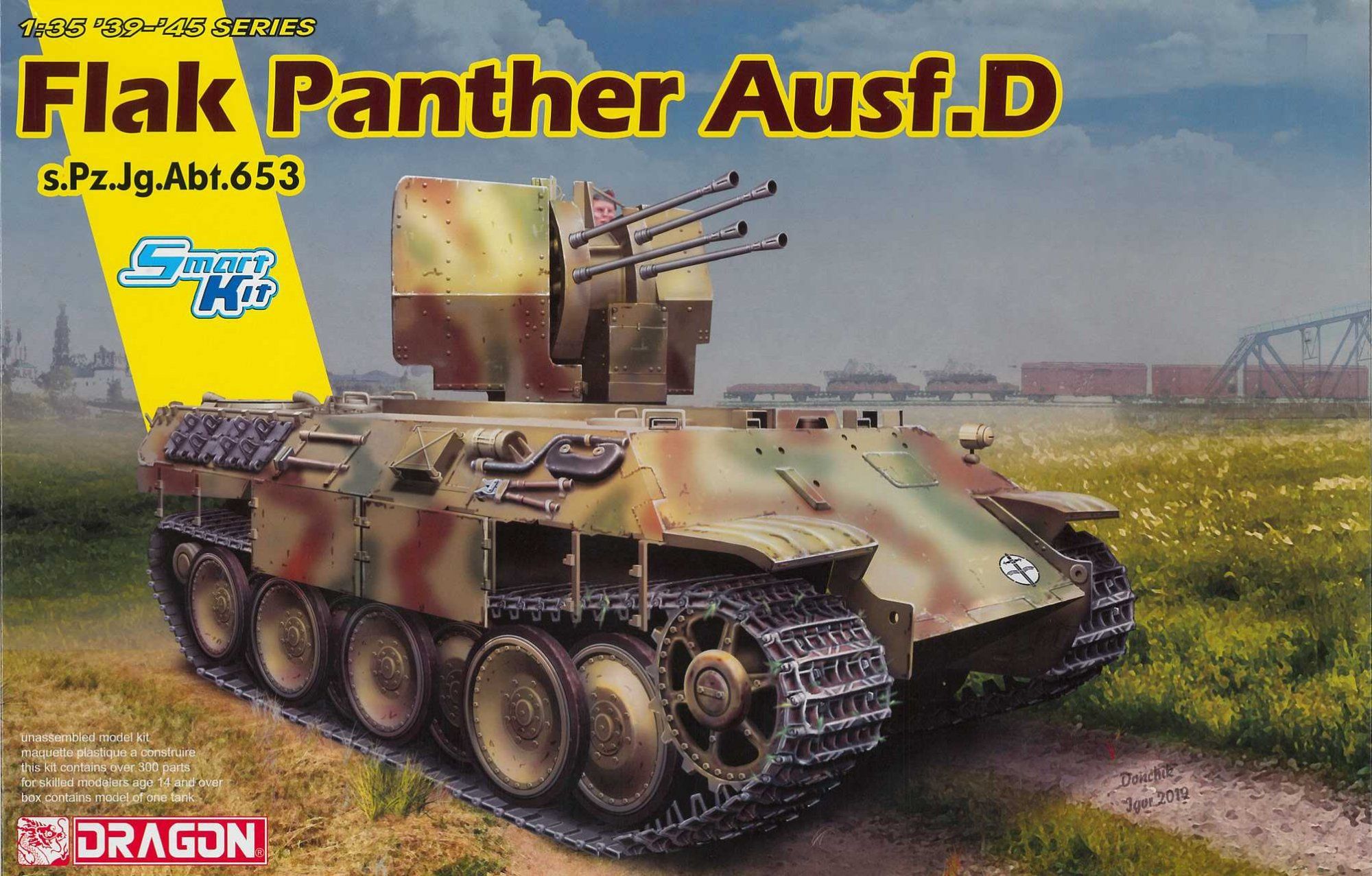 DRAGON Model Kit tank 6899 - FLAK PANTHER Ausf.D s.Pz.Jg.Abt.653 (1:35) - obrázek 1