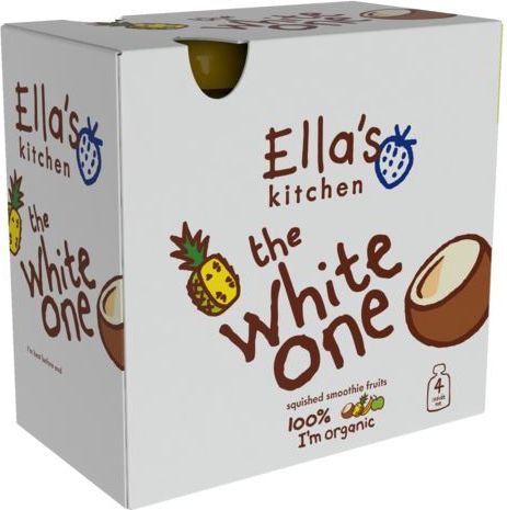 Ellas Kitchen BIO Ovocné pyré White One Kokos kapsička 4x90 g - obrázek 1
