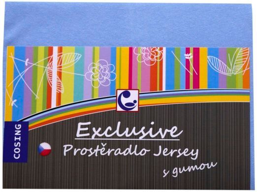 COSING Prostěradlo JERSEY 120x60 cm - modrá - obrázek 1
