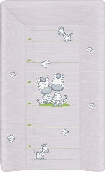 Ceba Baby Přebalovací podložka měkká 80 cm trojhranná - Zebra šedá - obrázek 1