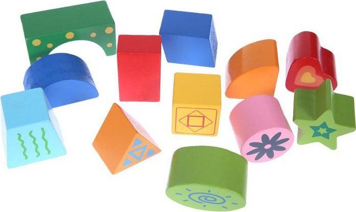 ECOTOYS Dřevěná edukační kostka, vkládačka - obrázek 3