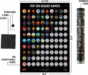 Board Game Geek Scratch-Off Poster Top 100 Board Games - obrázek 2