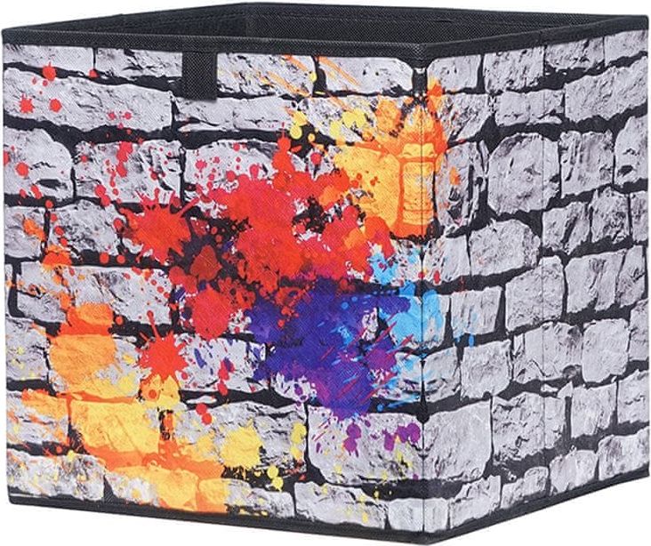 FARELA Úložný box Beta 1, 32 cm, Graffiti - obrázek 1