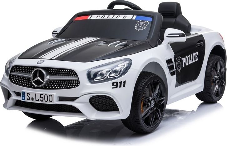 Mamido Dětské elektrické autíčko Mercedes SL500 policie bílé L-4792 - obrázek 1