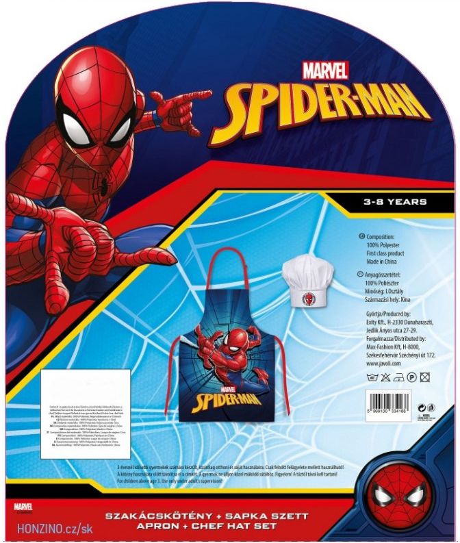 Javoli - Dětská / chlapecká zástěra a kuchařská čepice Spiderman - MARVEL - obrázek 2