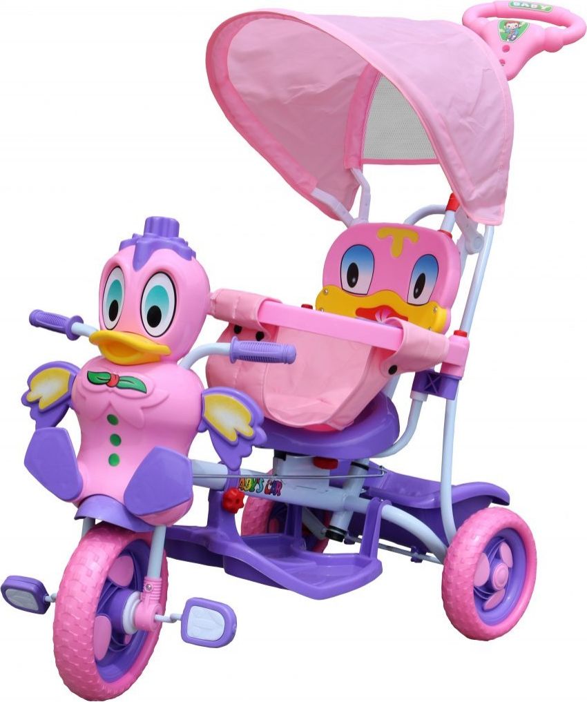 Eurobaby tříkolka - Růžová kachna - obrázek 1