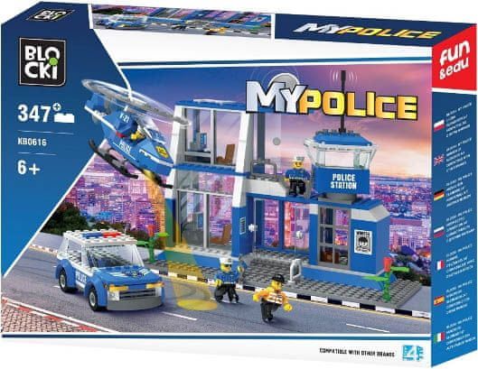 Blocki Blocki stavebnice Policie - policejní stanice typ LEGO 347 dílů - obrázek 1