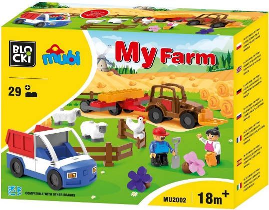 Blocki Blocki Mubi stavebnice Farma typ LEGO DUPLO 29 dílů - obrázek 1