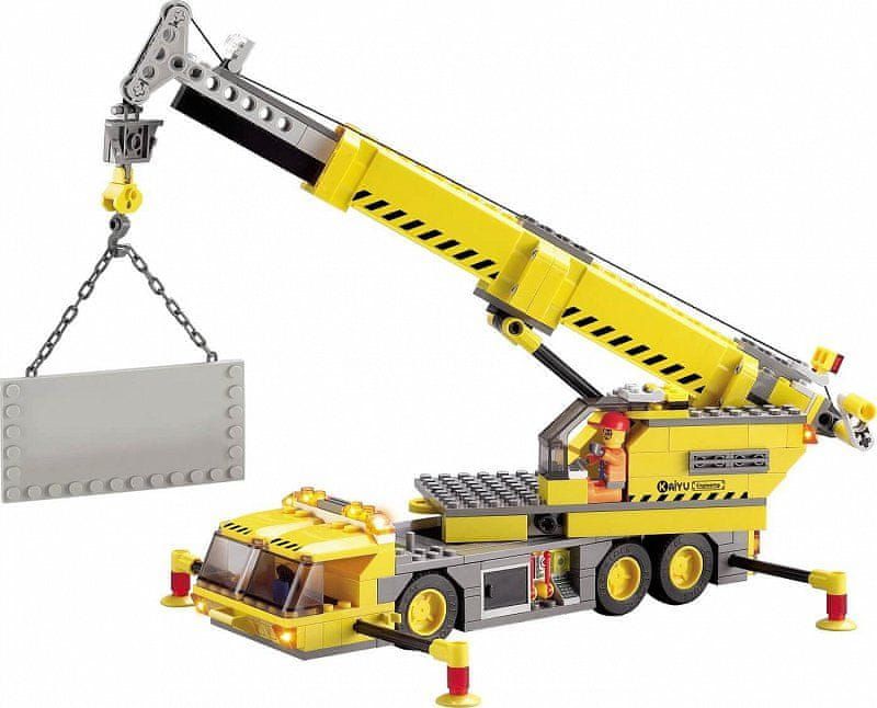 Blocki Blocki stavebnice MyCity Jeřáb typ LEGO 380 dílů - obrázek 1