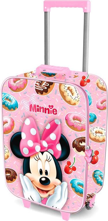KARACTERMANIA Kufr na kolečkách Minnie Mouse Donuts 46cm 3D růžový - obrázek 1