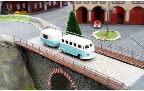 CARSON VW T1 Bus Samba s přívěsem 1:87 PROPORCIONÁLNÍ - obrázek 1