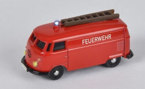CARSON VW T1 Van Fire Truck 1:87 MAJÁKY SIRÉNA PROPORCIONÁLNÍ - obrázek 1