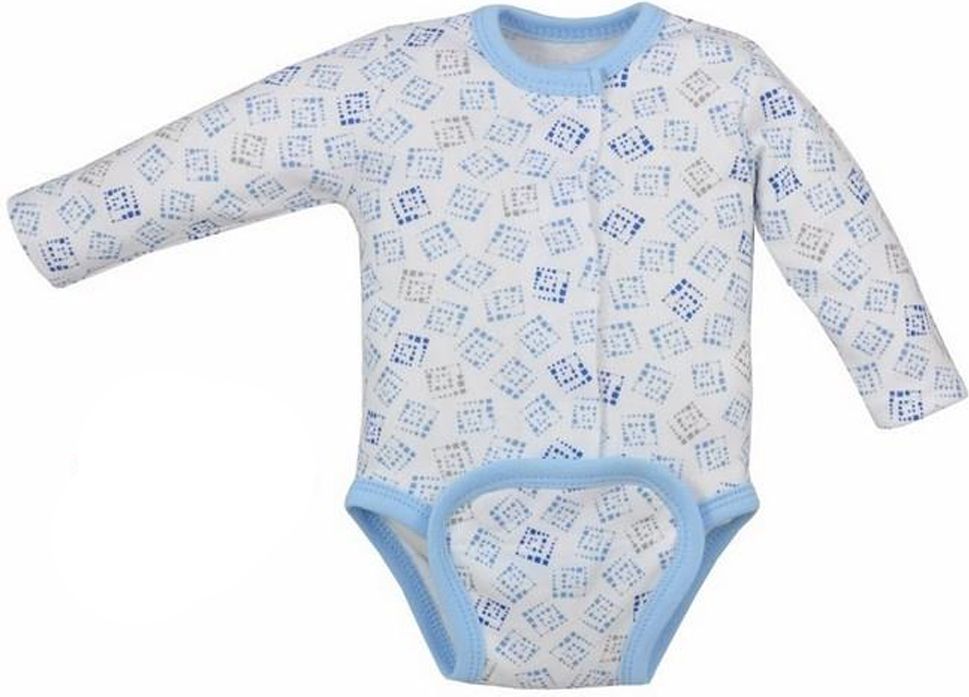 Kojenecké body celorozpínací Koala Magnetky modré s kostičkami - 62 (3-6m) - obrázek 1