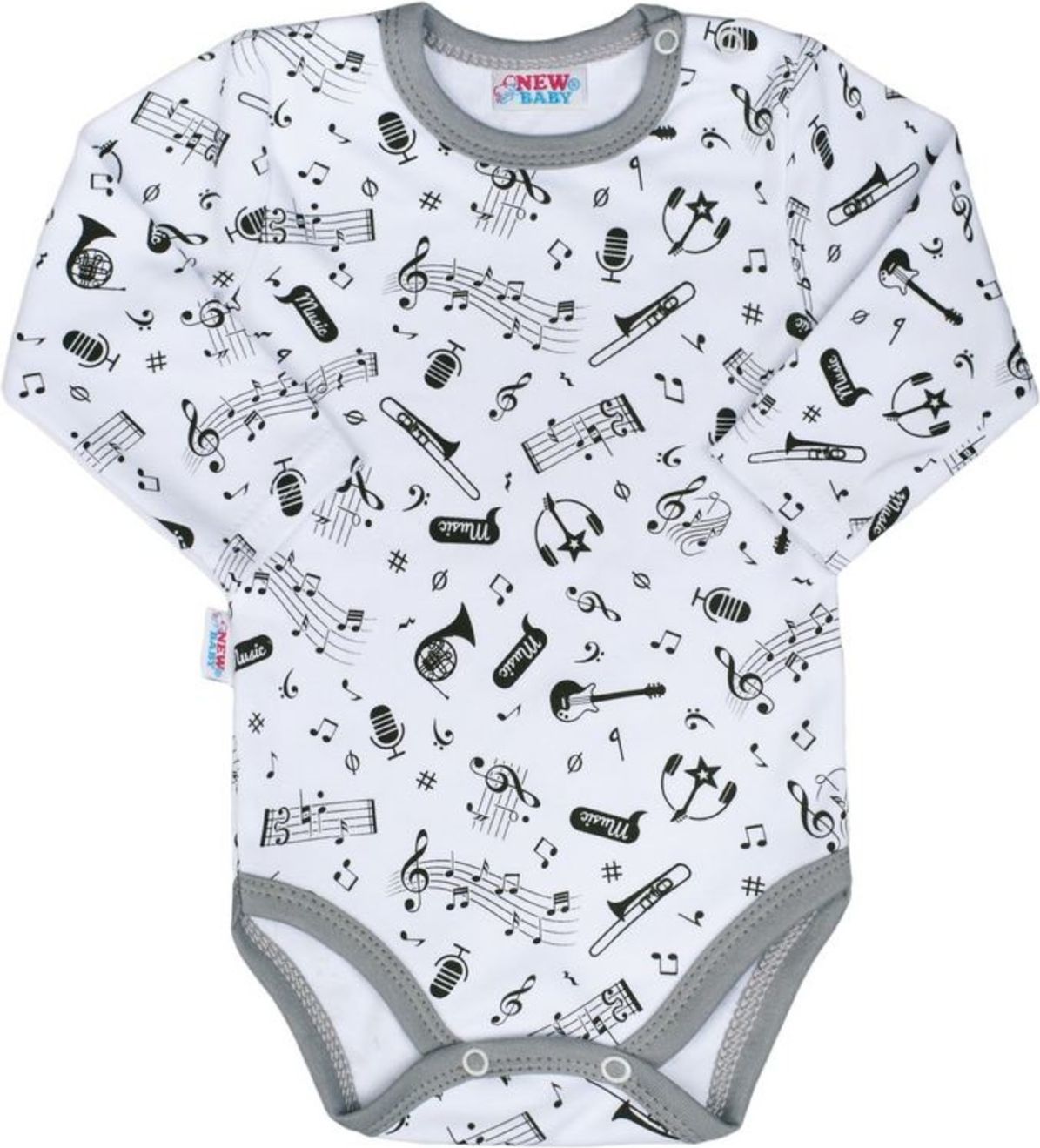Kojenecké body s dlouhým rukávem New Baby Music - 74 (6-9m) - obrázek 1