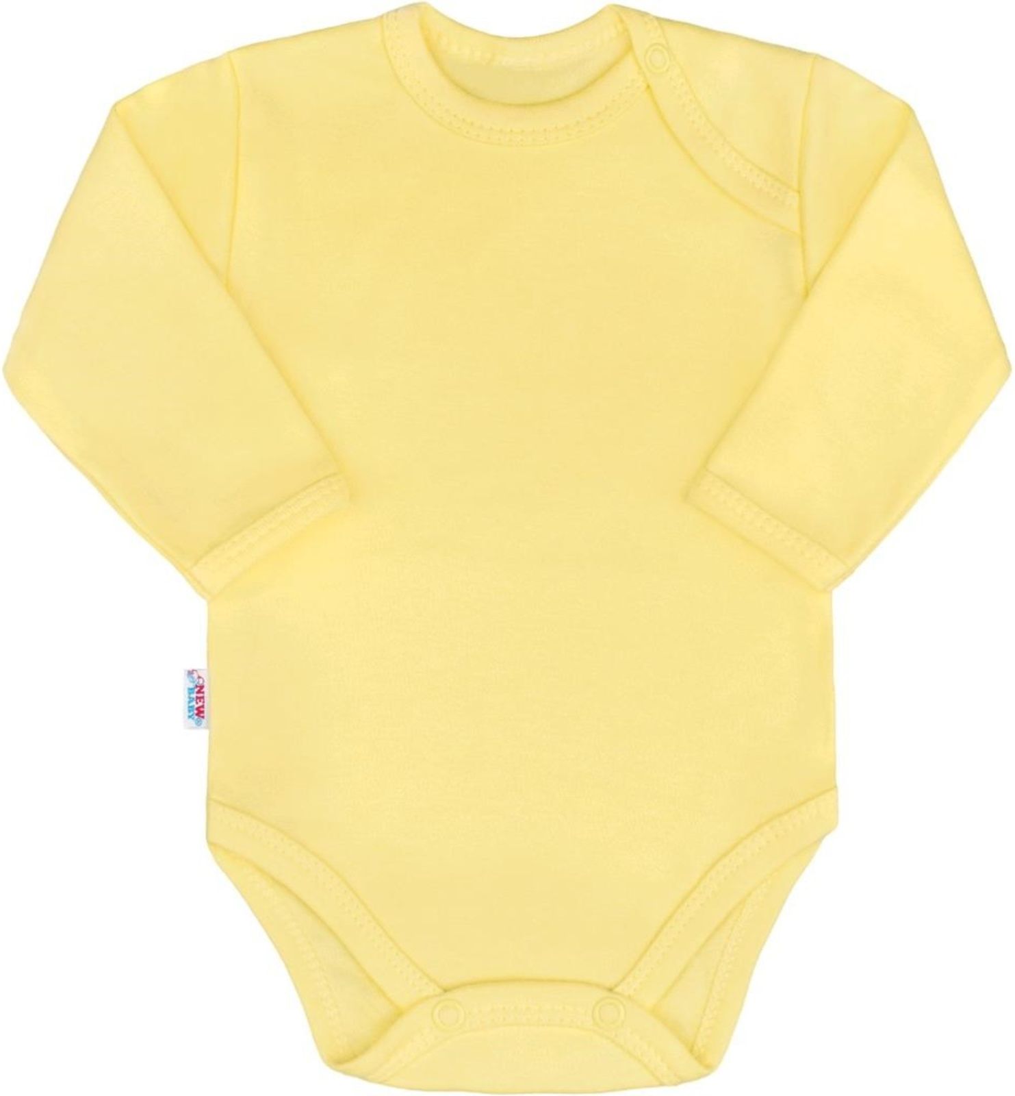 Kojenecké body s dlouhým rukávem New Baby Pastel žluté - 74 (6-9m) - obrázek 1