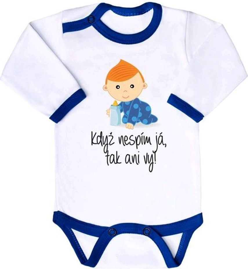 Body s potiskem New Baby Když nespím já, tak ani vy - 86 (12-18m) - obrázek 1