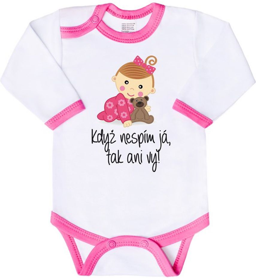 Body s potiskem New Baby Když nespím já, tak ani vy - 80 (9-12m) - obrázek 1