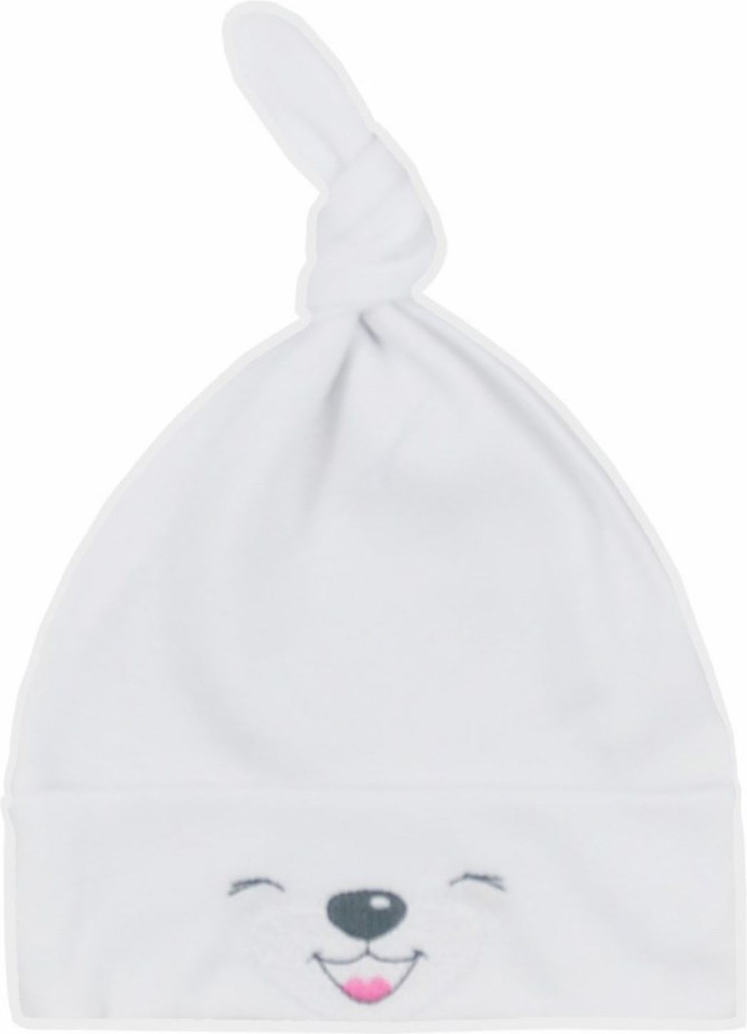 Bavlněná kojenecká čepička Bobas Fashion Lucky bílá - Bavlněná kojenecká čepička Bobas Fashion Lucky bílá - obrázek 1